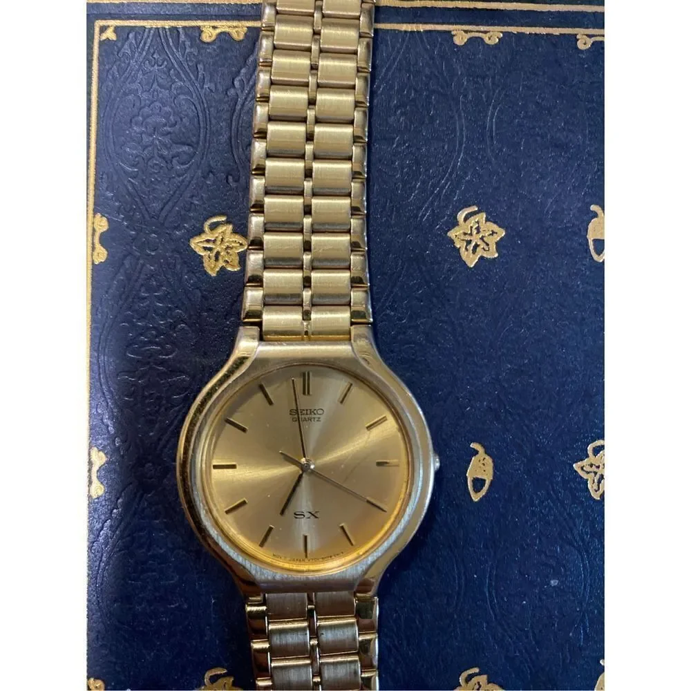 Mens seiko SX gold tone quartz’s watch